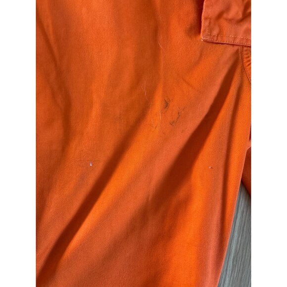 Put It On Hi Vis Orange Bib Overalls Size 44 Reflective Stripes Adjustable - Picture 6 of 10